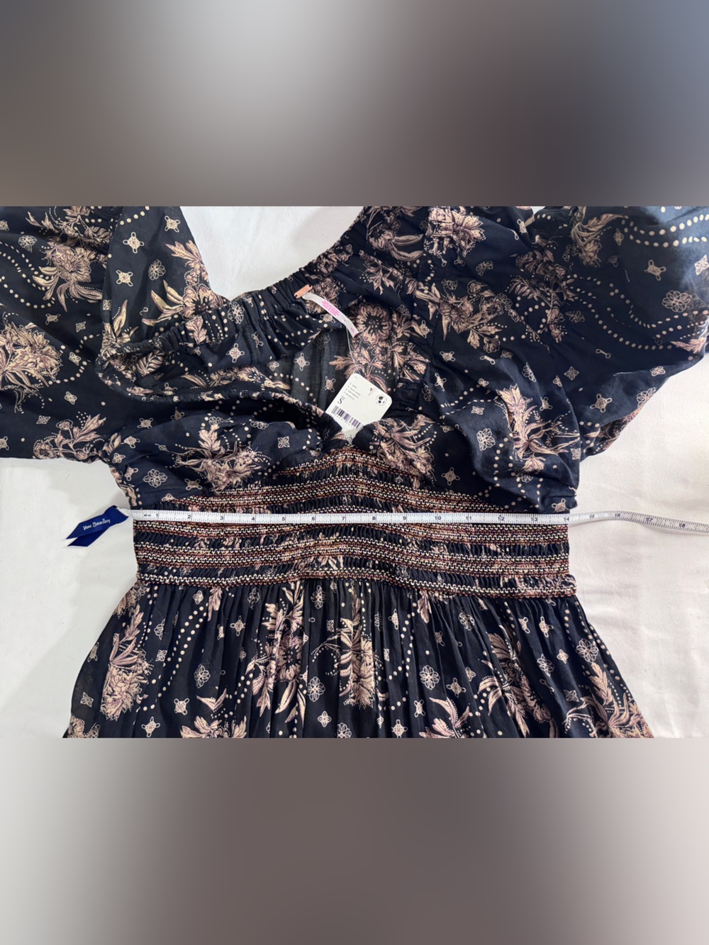 Free People Boho Golden Hour Maxi Dress Black Combo Small NWT - Picture 13 of 15